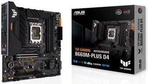 ASUS TUF GAMING B660M-PLUS D4 LGA 1700 Intel B660 SATA 6Gb/s Micro ATX Intel Motherboard