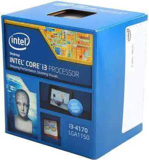 Intel Core i3-4170 - Core i3 4th Gen Haswell Dual-Core 3.7 GHz LGA 1150 54W Intel HD Graphics 4400 Desktop Processor - BX80646I34170