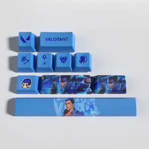 VALORANT Themed Keycaps Yoru PBT heat-sublimation keycaps 10 keys OEM high degree
