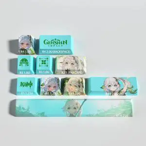 Genshin Impact Themed Keycaps Nahida PBT heat-sublimation keycaps 10 keys OEM high degree