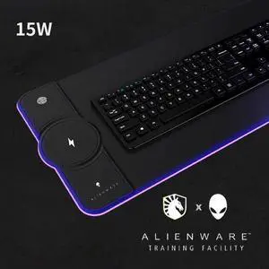 Alitnware Illuminated Gaming Mouse Pad 15W Wireless fast charging black 80x30cm