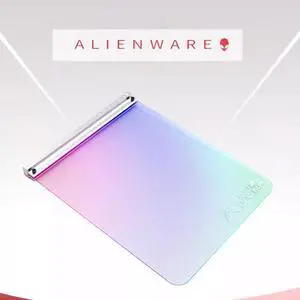 Alitnware Illuminated Gaming Mouse Pad Glass Mouse Pad Pickup RGB 153 light effects 26x20cm
