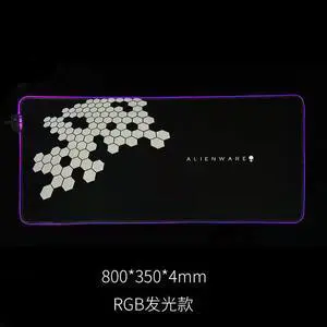Alitnware Illuminated Gaming Mouse Pad natural rubber black 80x35cm