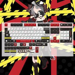 Vtuber Two-dimensional Sakamata Chloe PBT heat-sublimation keycaps 132 key set Cherry Height