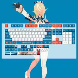 Vtuber Two-dimensional Shiranui Flare PBT heat-sublimation keycaps 132 key set Cherry Height