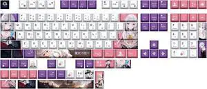 Vtuber Two-dimensional The Journey of Elaina PBT heat-sublimation keycaps 132 key set Cherry Height