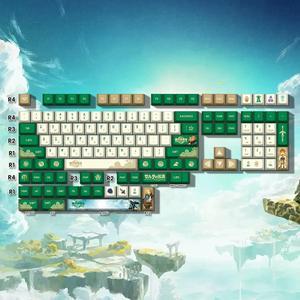 The Legend of Zelda Two-dimensional Tears of the Kingdom PBT heat-sublimation keycaps 132 key set Cherry Height