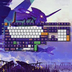 EVA Mechanical Keyboard Keycaps EVANGELION-01 PBT heat-sublimation keycaps 132 key set Cherry Height