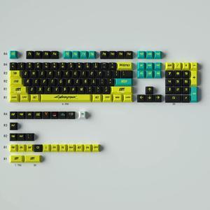 Mechanical Keyboard Keycaps Cyberpunk PBT heat-sublimation keycaps 129 key set Cherry Height