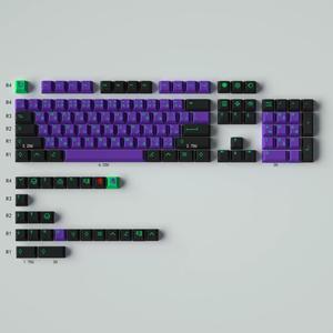 Mechanical Keyboard Keycaps EVANGELION-01 PBT heat-sublimation keycaps 129 key set Cherry Height