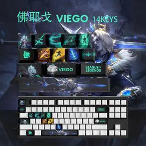 League of Legends keycap Viego PBT heat-sublimation keycaps 14key OEM Height