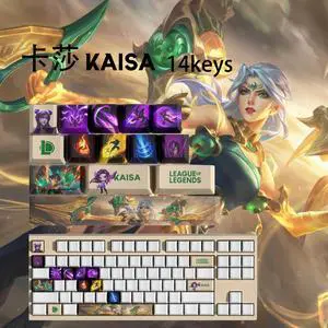 League of Legends keycap Kaisa PBT heat-sublimation keycaps 14key OEM Height