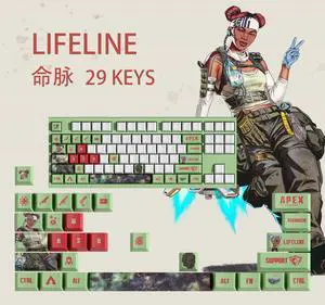 APEX keycap LIFELINE PBT heat-sublimation keycaps 29key OEM Height