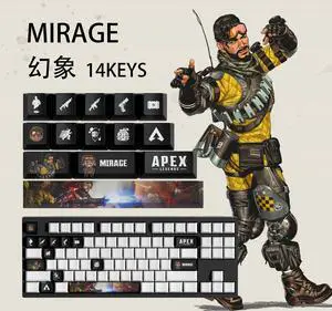 APEX keycap MIRAGE PBT heat-sublimation keycaps 14key OEM Height