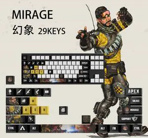 APEX keycap MIRAGE PBT heat-sublimation keycaps 29key OEM Height
