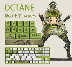 APEX keycap OCTANE PBT heat-sublimation keycaps 14key OEM Height