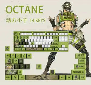 APEX keycap OCTANE PBT heat-sublimation keycaps 29key OEM Height