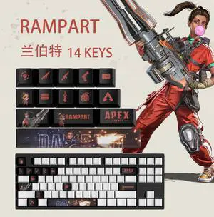 APEX keycap RAMPART PBT heat-sublimation keycaps 14key OEM Height