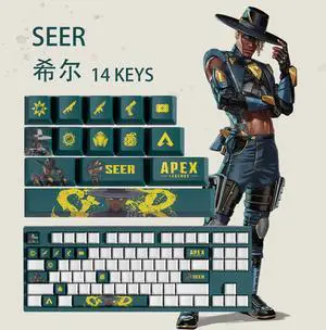 APEX keycap SEER PBT heat-sublimation keycaps 14key OEM Height