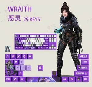 APEX keycap WRAITH PBT heat-sublimation keycaps 29key OEM Height