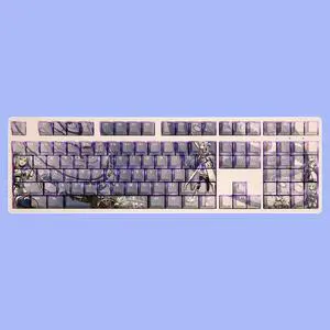 Sword Art Online Yuuki Asuna translucency PBT heat-sublimation keycaps 108key Cherry Height