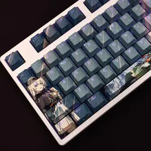 Honkai: Star Rail Firefly translucency PBT heat-sublimation keycaps 108key Cherry Height