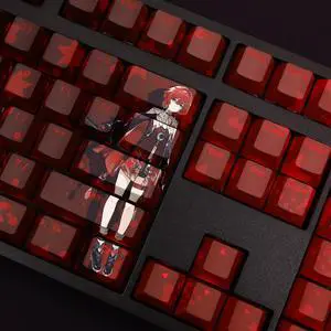 WuWa DANJIN translucency PBT heat-sublimation keycaps 108key Cherry Height