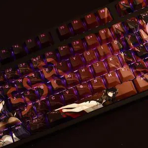 Azur Lane Alvitr translucency PBT heat-sublimation keycaps 108key Cherry Height