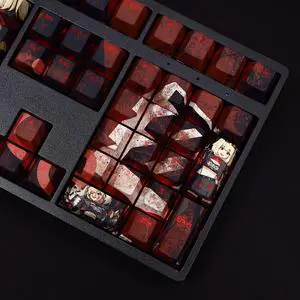 Zenless Zone Zero Burnice White translucency PBT heat-sublimation keycaps 108key Cherry Height