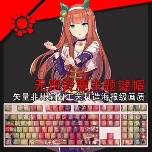 Pretty Derby Silence Suzuka translucency PBT heat-sublimation keycaps 108key Cherry Height