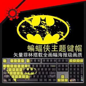 Batman The Dark Knight translucency PBT heat-sublimation keycaps 108key Cherry Height