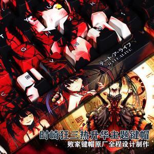 DATE A LIVE Tokisaki Kurumi translucency PBT heat-sublimation keycaps 108key Cherry Height