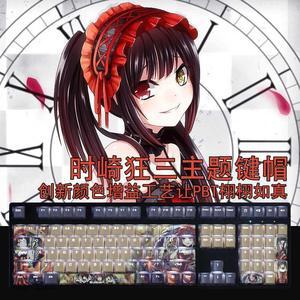 DATE A LIVE Tokisaki Kurumi translucency PBT heat-sublimation keycaps 108key Cherry Height