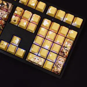 Genshin Impact Kachina translucency PBT heat-sublimation keycaps 108key Cherry Height