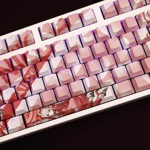 Nikke Alice translucency PBT heat-sublimation keycaps 108key Cherry Height