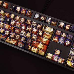 ONE PIECE All Characters translucency PBT heat-sublimation keycaps 108key Cherry Height