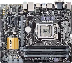 Used - Very Good: ASUS B85M-G LGA 1150 Micro ATX Intel