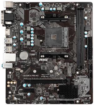 MSI A320M-A PRO M2 AMD A320 Socket AM4 DDR4 32GB Micro ATX Motherboard