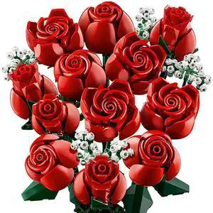 international version BOTANICALS Series 10328 Bouquet of Roses Number of parts 822 Suitable for age 18+ toy building blocks