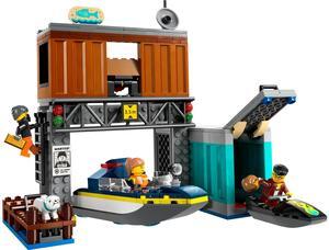international version city Series 60417 Police Speedboat and Crooks' Hideout Number of parts 311 Suitable for age 6+ toy building blocks
