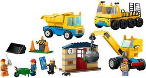 international version city Series 60391 Construction Trucks and Wrecking Ball Crane Number of parts 235 Suitable for age 4+ toy building blocks