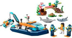 international version city Series 60377 Explorer Diving Boat Number of parts 182 Suitable for age 5+ toy building blocks