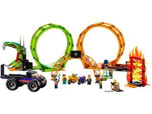 international version city Series 60339 Double Loop Stunt Arena Number of parts 598 Suitable for age 7+ toy building blocks