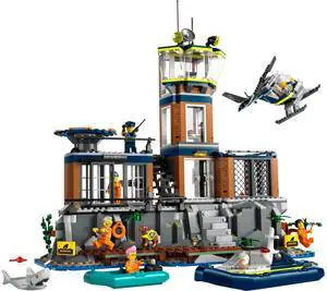 international version city Series 60419 Police Prison Island Number of parts 980 Suitable for age 7+ toy building blocks