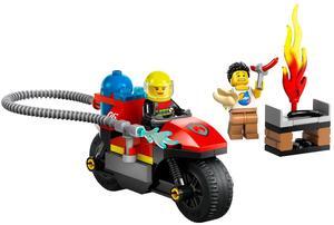 international version city Series 60410 Fire Rescue Motorcycle Number of parts 57 Suitable for age 4+ toy building blocks