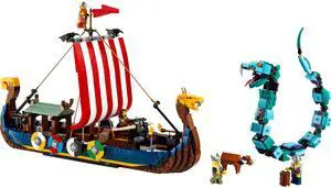 international version Creator Series 31132 Viking Ship and the Midgard Serpent Number of parts 1192 Suitable for age 9+ toy building blocks