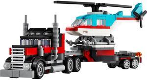 international version Creator Series 31146 Flatbed Truck with Helicopter Number of parts 270 Suitable for age 7+ toy building blocks