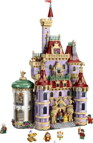 international version Disney Series 43263 Beauty and the Beast Castle Number of parts 2916 Suitable for age 18+ toy building blocks