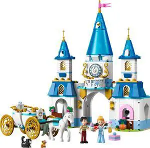 international version Disney Series 43275 Cinderella's Castle & Horse Carriage Number of parts 596 Suitable for age 6+ toy building blocks