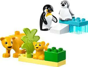 international version duplo Series 10442 Wild Animal Families: Penguins & Lions Number of parts 10 Suitable for age 2+ toy building blocks